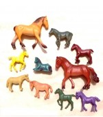 Kit Animais da Fazenda Cavalos - 10 Bichinhos Kit Animais da Fazenda Cavalos - 10 Bichinhos